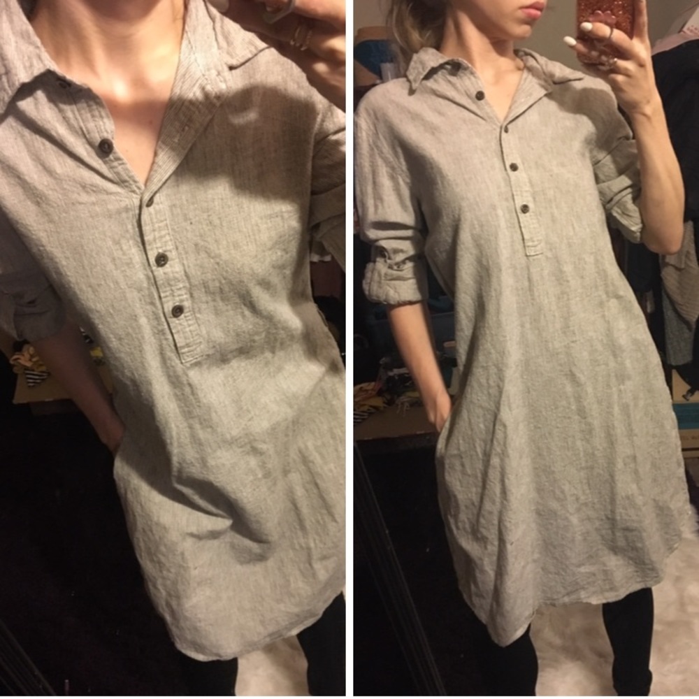 Freedom trail button up collared shirt dress